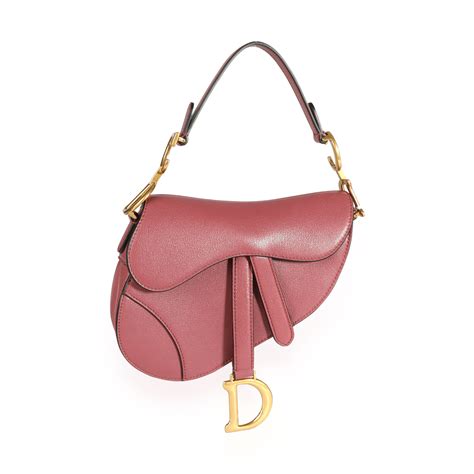 Mini Saddle Bag Mallow Rose Shiny Goatskin 